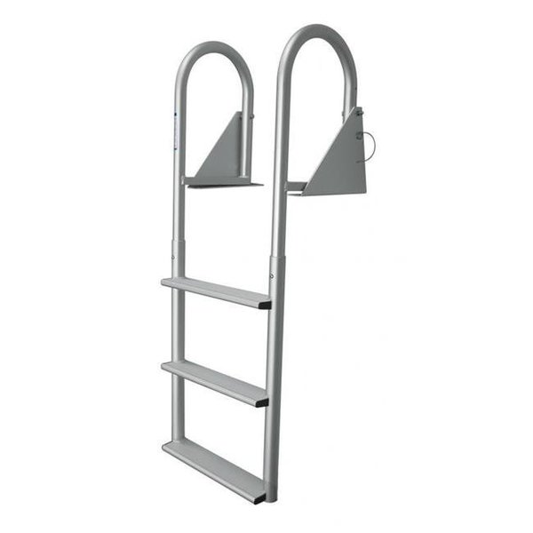 Jif Marine JIF MARINE DJW3-W 3-Wide Step Hinged Dock Ladder - Anodized Aluminum DJW3-W